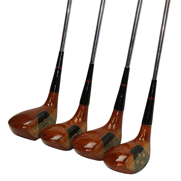 Set of Fulcrum Balanced Driver, 2, 3, 4 Woods Persimmon Wood Heads