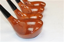 Set of Fulcrum Balanced Driver, 2, 3, 4 Woods Persimmon Wood Heads