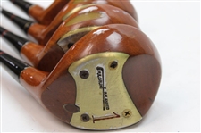Set of Fulcrum Balanced Driver, 2, 3, 4 Woods Persimmon Wood Heads