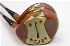 Set of Fulcrum Balanced Driver, 2, 3, 4 Woods Persimmon Wood Heads