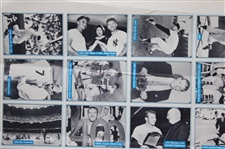 Mickey Mantle Signed Uncut Card Sheet Oversize Poster JSA ALOA
