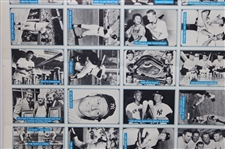Mickey Mantle Signed Uncut Card Sheet Oversize Poster JSA ALOA