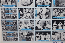 Mickey Mantle Signed Uncut Card Sheet Oversize Poster JSA ALOA