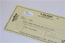 Ben Hogan Signed 1994 Check To AT&T - January 19th JSA #T41445