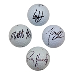 Finau, Fitzpatrick, Hodges & Harrington Signed Golf Balls JSA ALOA