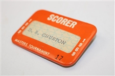 1969 Masters Tournament Scorer Badge