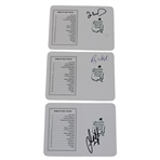 Ian Woosnam, Ray Floyd & Sandy Lyle Signed Augusta National GC Scorecards JSA ALOA