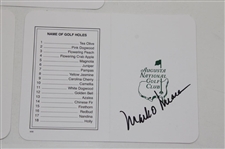 Mark O'Meara, Bernhard Langer, Ray Floyd & Sandy Lyle Signed Augusta National GC Scorecards JSA ALOA