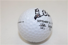 Ben Crenshaw Signed 1999 Ryder Cup Final Score Logo Golf Ball JSA ALOA