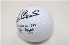 Ben Crenshaw Signed 1999 Ryder Cup Final Score Logo Golf Ball JSA ALOA