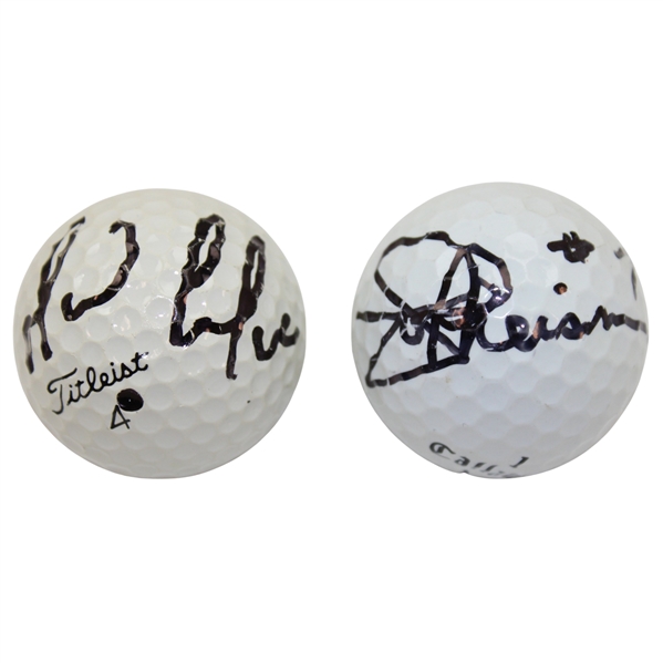 Hofers Mario Lemieux (NHL) & Joe Theisman (College Football) Signed Golf Balls JSA ALOA