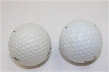 Hofers Mario Lemieux (NHL) & Joe Theisman (College Football) Signed Golf Balls JSA ALOA