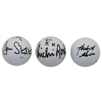 Hubert Green, Chi Chi Rodriguez & Dave Stockton Signed Golf Balls JSA ALOA