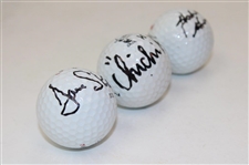 Hubert Green, Chi Chi Rodriguez & Dave Stockton Signed Golf Balls JSA ALOA