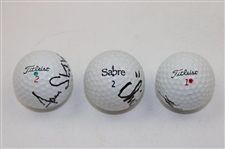 Hubert Green, Chi Chi Rodriguez & Dave Stockton Signed Golf Balls JSA ALOA