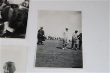Four (4) Bobby Locke Photos From Open Championship in 1949 in Sandwich - 1st Open Win