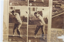 1937 New York Times 'Hollywood's Mystery Golfer Demonstrates His Driving Form' Newspaper - November 14th