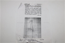 Henry Cotton Signed Photo & Two (2) Sketches One Of Cotton & One Of Enid Wilson - Framed JSA ALOA