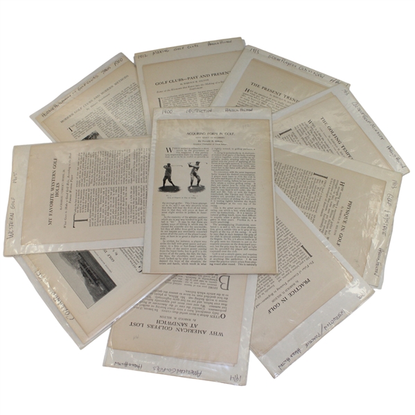 Ten (10) Various Turn of the Century Golf Articles/Instructions
