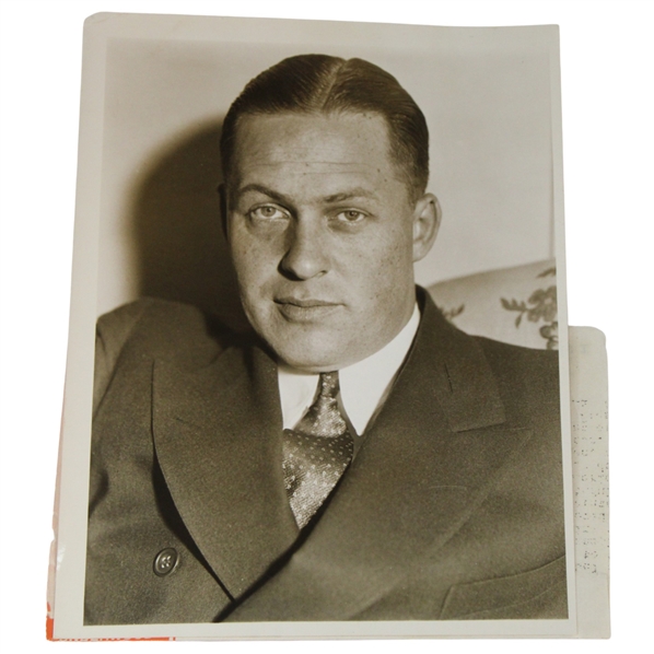 1929 Bobby Jones A Portrait of Greatness Incredible Large Head-Shot from Height of Career