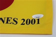 Gary Player Signed 2001 The OPEN at Royal Lytham & St. Annes Flag  JSA COA