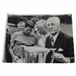 Jack Nicklaus, Doug Sanders & Adelor Petit 1967 Western Open Trophy Photo