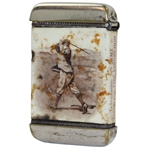 British Saw Fire Insurance Company Lighter With Golfer