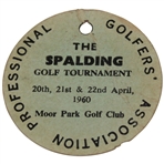 1960 Spalding Golf Tournament Competitor Badge