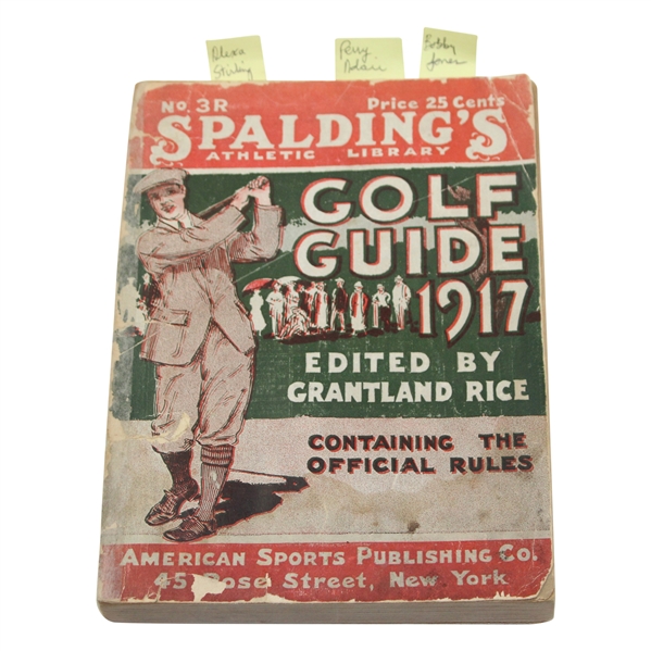 1917 Spaldings Athletic Library Golf Guide Edited By Grantland Rice