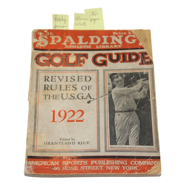 1922 Spaldings Athletic Library Golf Guide Edited By Grantland Rice