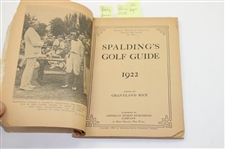 1922 'Spaldings Athletic Library Golf Guide' Edited By Grantland Rice