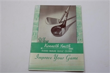 1939 Kenneth Smith Golf Clubs Brochure w/Club Fitting Chart & Referral Sheet
