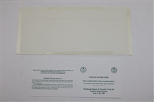 1999 US Open at Pinehurst No. 2 Scorecard w/Ray Floyd Facsimile 1981 US Open Scorecard