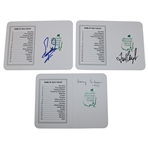 Fred Couples, Fuzzy Zoeller & Tommy Aaron Signed Augusta National GC Scorecards JSA ALOA