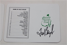 Fred Couples, Fuzzy Zoeller & Tommy Aaron Signed Augusta National GC Scorecards JSA ALOA