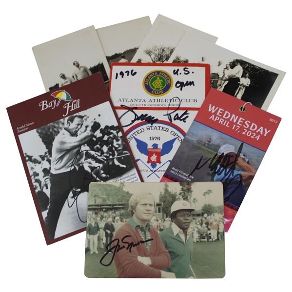 Jack Nicklaus, Jerry Pate, Jason Day & Matt Fitzpatrick Signed Various w/Photos JSA ALOA