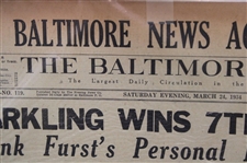 1934 Baltimore Sun Bobby Jones 'Jones Equals Par With 72' Newspaper Article/Photo - Masters