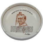 Arnold Palmer Collector Ashtray With Palmer Illustration And Quote