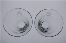 Pair of Augusta National Golf Club Sterling Cut Stemless Martini Glasses