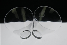 Pair of Augusta National Golf Club Sterling Cut Stemless Martini Glasses