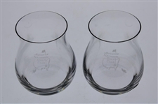 Sterling Cut Glass Augusta National Golf Club Crystal Whiskey Glasses