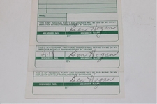 Three (3) Ben Hogan Signed Shady Oaks Country Club Receipts JSA ALOA