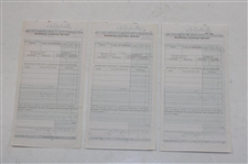 Three (3) Ben Hogan Signed Shady Oaks Country Club Receipts JSA ALOA