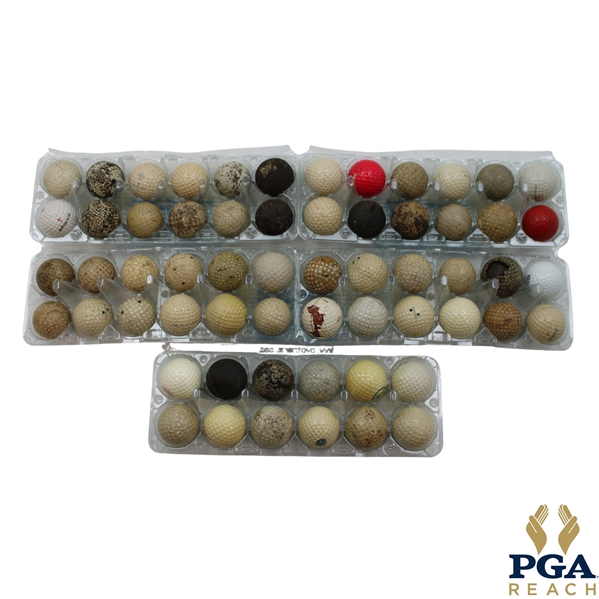 Five (5) Dozen Vintage & Classic Mesh, Bramble & other Golf Balls