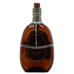 Amber Glass Pewter Golfer Decanter