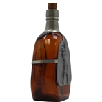 Amber Glass Pewter Golfer Decanter