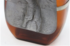 Amber Glass Pewter Golfer Decanter