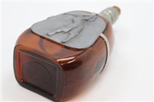 Amber Glass Pewter Golfer Decanter