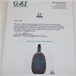 Amber Glass Pewter Golfer Decanter