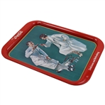 1926 Golfing Couple Coca-Cola Metal Tray - 1973 Reproduction